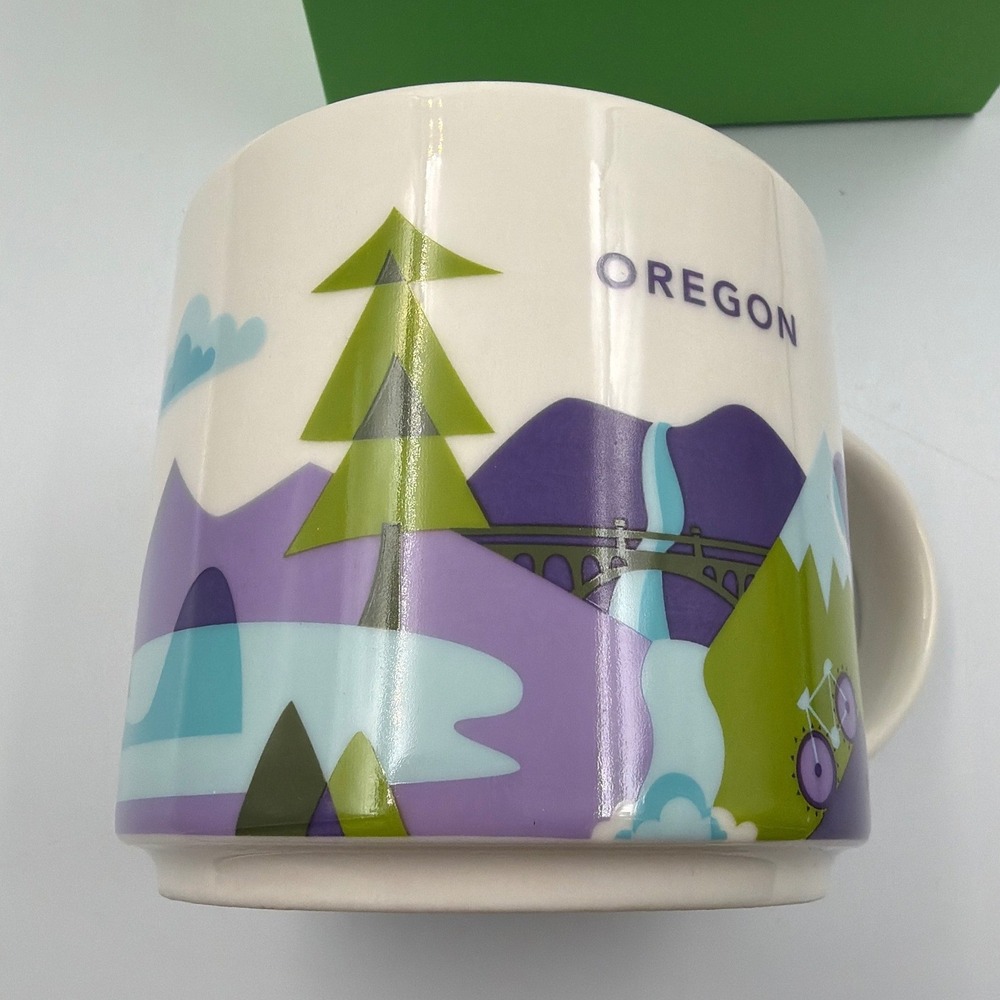 Starbucks Oregon You Are Here Collection Coffee Mug Cup 14 oz with Box NEW - Picture 5 of 6